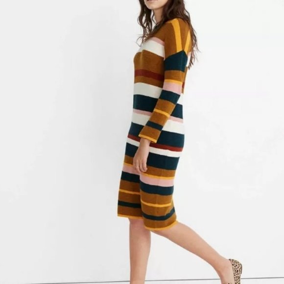 SOLD!! Madewell Striped Sweater Midi Dress - Picture 5 of 6